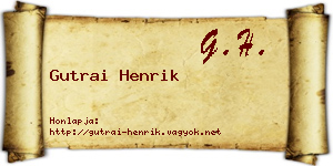 Gutrai Henrik névjegykártya